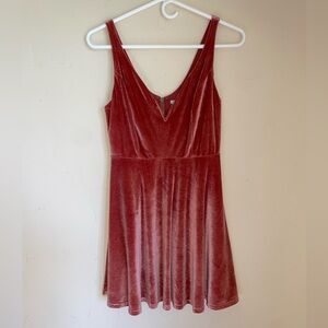 Kimchi Blue rust velvet mini dress